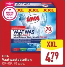 ALDI Una Vaatwastabletten XXL aanbieding