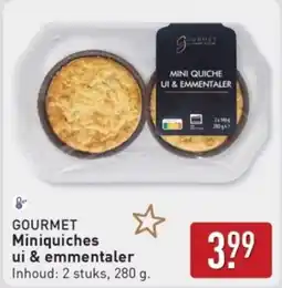 ALDI Gourmet miniquiches ui & emmentaler aanbieding
