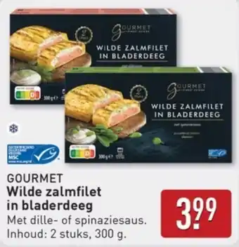 ALDI Gourmet Wilde zalmfilet in bladerdeeg aanbieding
