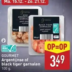 ALDI Gourmet Argentijnse of Black Tiger Garnalen aanbieding