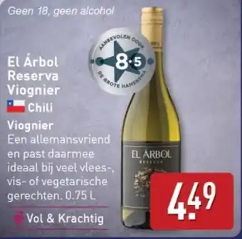 ALDI El Árbol Reserva Viognier aanbieding