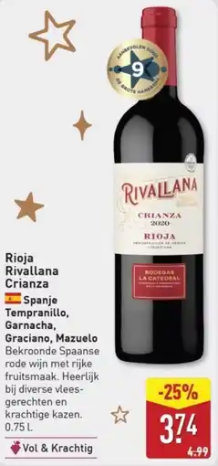 ALDI Rioja Rivallana Crianza aanbieding