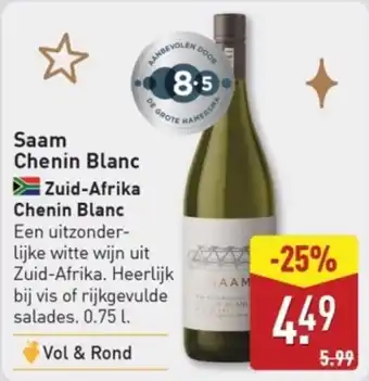 ALDI Saam Chenin Blanc aanbieding