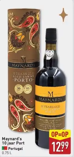 ALDI Maynard's 10 jaar Port aanbieding