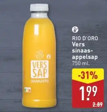 ALDI Rio d'Oro Vers Sinaasappelsap aanbieding