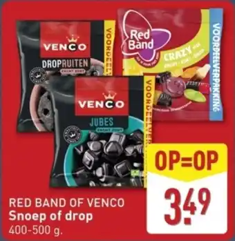 ALDI Red Band of Venco Snoep of Drop aanbieding