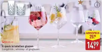 ALDI Spiegelau 4-pack kristallen glazen aanbieding