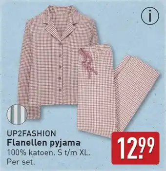 ALDI Up2fashion Flanellen Pyjama aanbieding