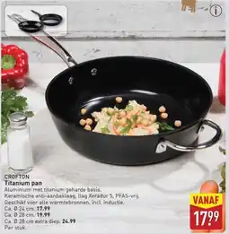 ALDI Crofton Titanium pan aanbieding