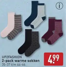 ALDI Up2fashion 2 pack Warme Sokken aanbieding