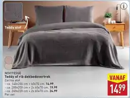 ALDI Novitesse Teddy of rib dekbedovertrek aanbieding