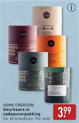 ALDI Home creation geurkaars in cadeauverpakking aanbieding