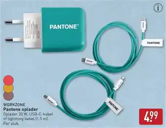 ALDI Workzone Pantone Oplader aanbieding