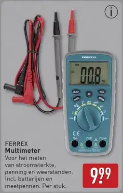ALDI Ferrex Multimeter aanbieding