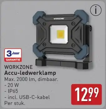 ALDI Workzone Accu Ledwerklamp aanbieding