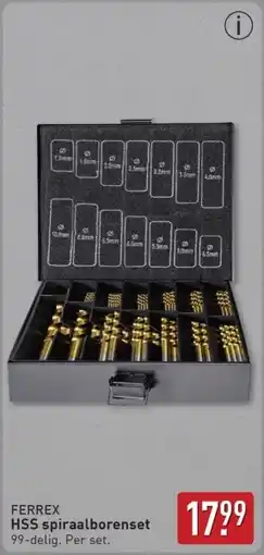 ALDI Ferrex HSS spiraalborenset aanbieding