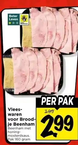 Vomar Voordeelmarkt Vlees- waren voor Brood- je Beenham aanbieding