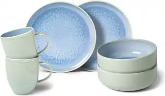 Bol.com Villeroy & Boch Serviesset Crafted - Blueberry turquoise - 6-Delig aanbieding