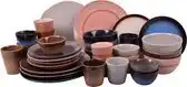 Bol.com 36 delige serviesset - 6 personen - meerkleurig - aardewerk - Earth style - Kade 171 - hip en trendy aanbieding