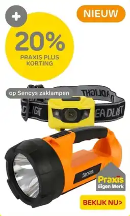 Praxis Op Sencys zaklampen aanbieding