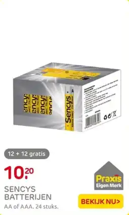 Praxis Sencys batterijen aanbieding