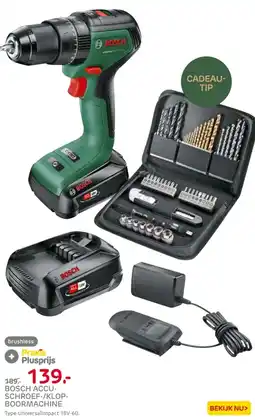 Praxis Bosch accu-schroef-/klopboormachine aanbieding