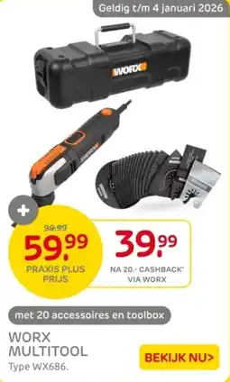 Praxis Worx multitool aanbieding