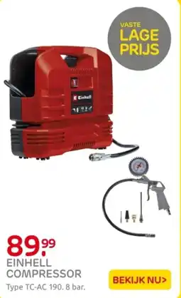 Praxis Einhell compressor aanbieding