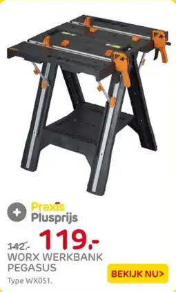 Praxis Worx werkbank pegasus aanbieding