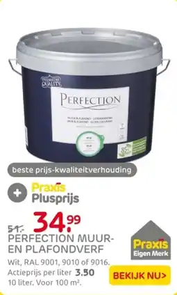 Praxis Perfection muur en plafondverf aanbieding