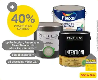 Praxis Op Perfection, Renaulac en Flexa Strak op de Muur kleurmuurverf aanbieding