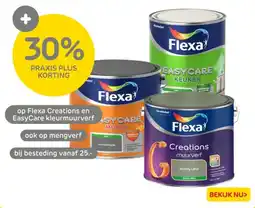 Praxis Op Flexa Creations en EasyCare kleurmuurverf aanbieding