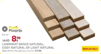 Praxis Laminaat grace natural, cosy natural of light natural aanbieding