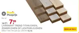 Praxis LAMINAAT TREND TITAN EIKEN, ZOMER EIKEN OF LICHTGRIJS EIKEN aanbieding