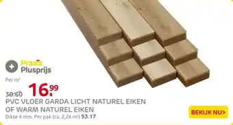 Praxis Pvc vloer garda licht naturel eiken of warm naturel eiken aanbieding