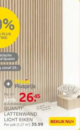 Praxis Quanti lattenwand licht eiken aanbieding
