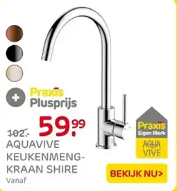 Praxis Aquavive keukenmengkraan shire aanbieding