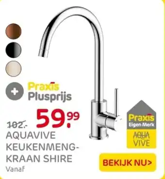 Praxis Aquavive keukenmengkraan shire aanbieding