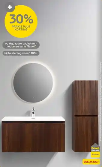 Praxis Op Aquazuro badkamermeubel serie Napoli aanbieding