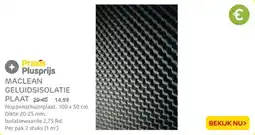 Praxis Maclean geluidsisolatie plaat aanbieding
