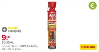 Praxis Soudal isolatieschuim genius aanbieding