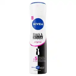 Etos NIVEA Invisible Black & White Original Deodorant Spray 150 ML aanbieding