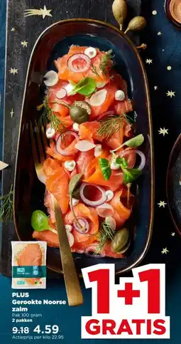 PLUS PLUS Gerookte Noorse zalm aanbieding