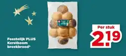 PLUS Feestelijk PLUS Kerstboom breekbrood aanbieding
