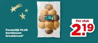 PLUS Feestelijk PLUS Kerstboom breekbrood aanbieding