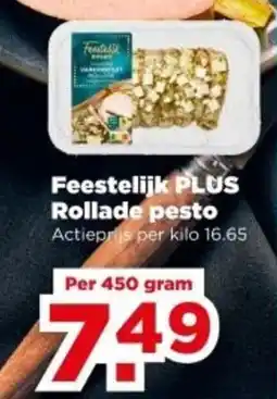 PLUS Feestelijk PLUS Rollade pesto aanbieding