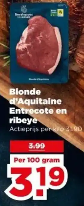 PLUS Blonde d'Aquitaine Entrecote en ribeye aanbieding