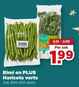 PLUS Bimi en PLUS Haricots verts aanbieding