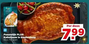 PLUS Feestelijk PLUS Kabeljauw in bladerdeeg aanbieding