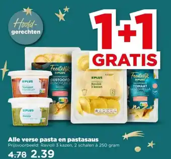 PLUS Alle verse pasta en pastasaus aanbieding